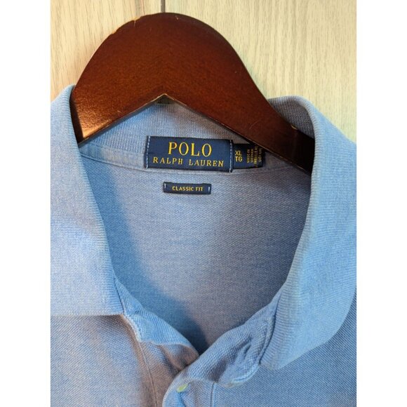 Polo Golf Ralph Lauren Polo Shirt Blue Soft Cotton Size XL Short Sleeve Classic - Picture 3 of 5